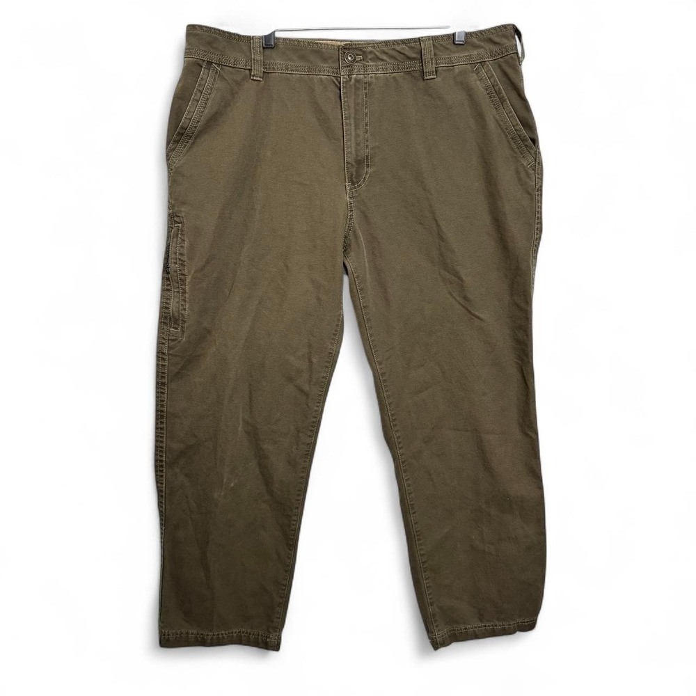 G.H. Bass & Co Khaki Cargo Pants 40x30 Cotton Utility Workwear Outdoor Rugged